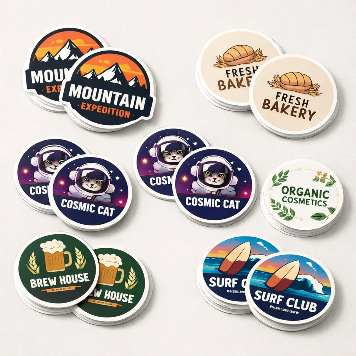 Custom Circle Stickers - Waterproof Round Vinyl Stickers example 1