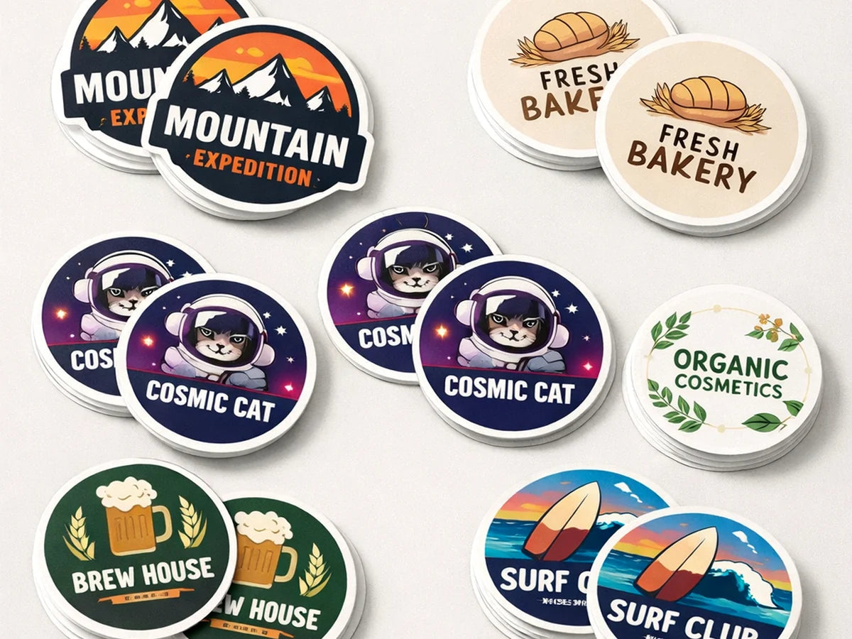 Custom Circle Stickers - Waterproof Round Vinyl Stickers example 4