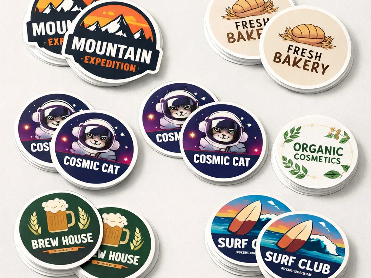 Custom Circle Stickers - Waterproof Round Vinyl Stickers example 6