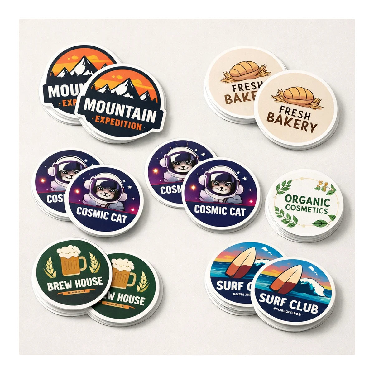 Custom Circle Stickers - Waterproof Round Vinyl Stickers example 8