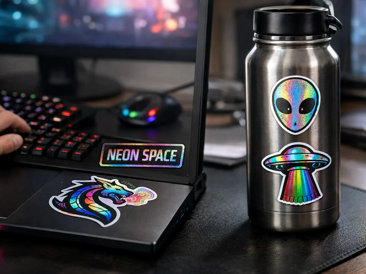Custom Holographic Stickers - Iridescent Vinyl Stickers example 7