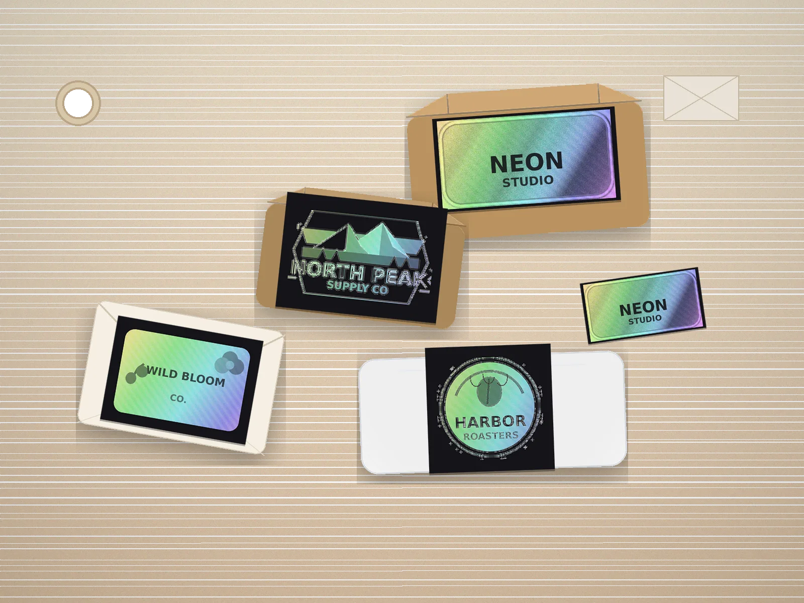 Custom Holographic Stickers - Iridescent Vinyl Stickers use case 2