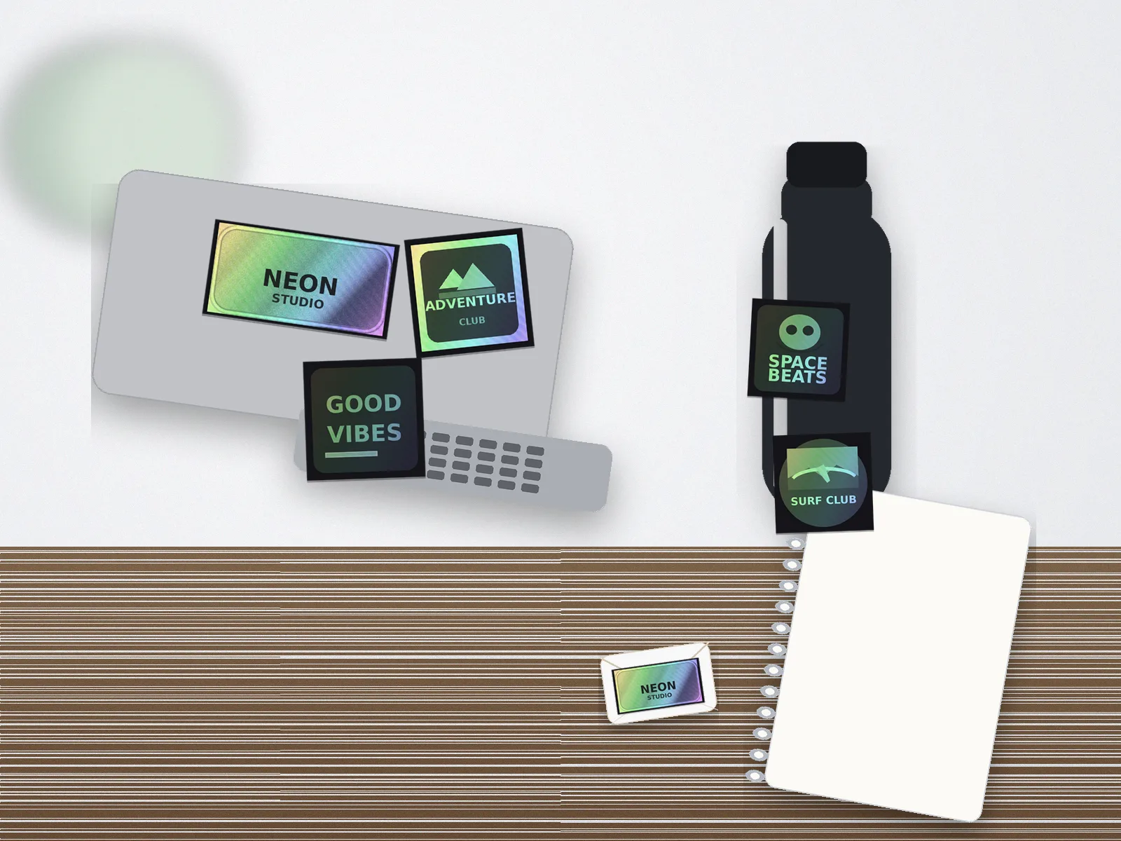 Custom Holographic Stickers - Iridescent Vinyl Stickers use case 4