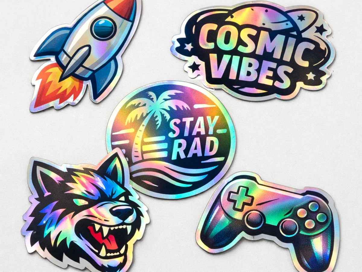 Custom Holographic Stickers - Iridescent Vinyl Stickers example 4
