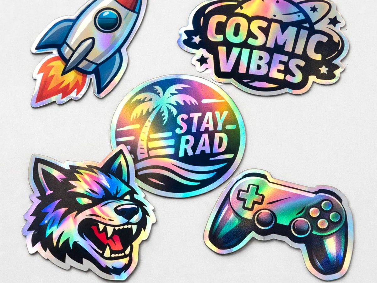 Custom Holographic Stickers - Iridescent Vinyl Stickers example 6