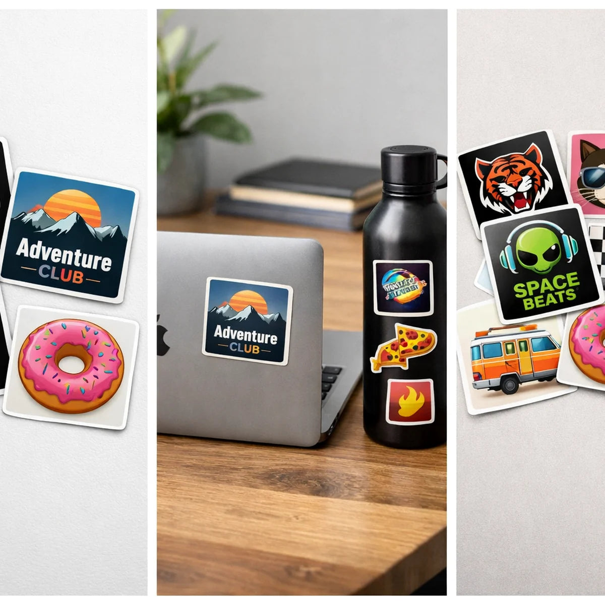 Custom Square Stickers - Waterproof Vinyl Stickers use case 3