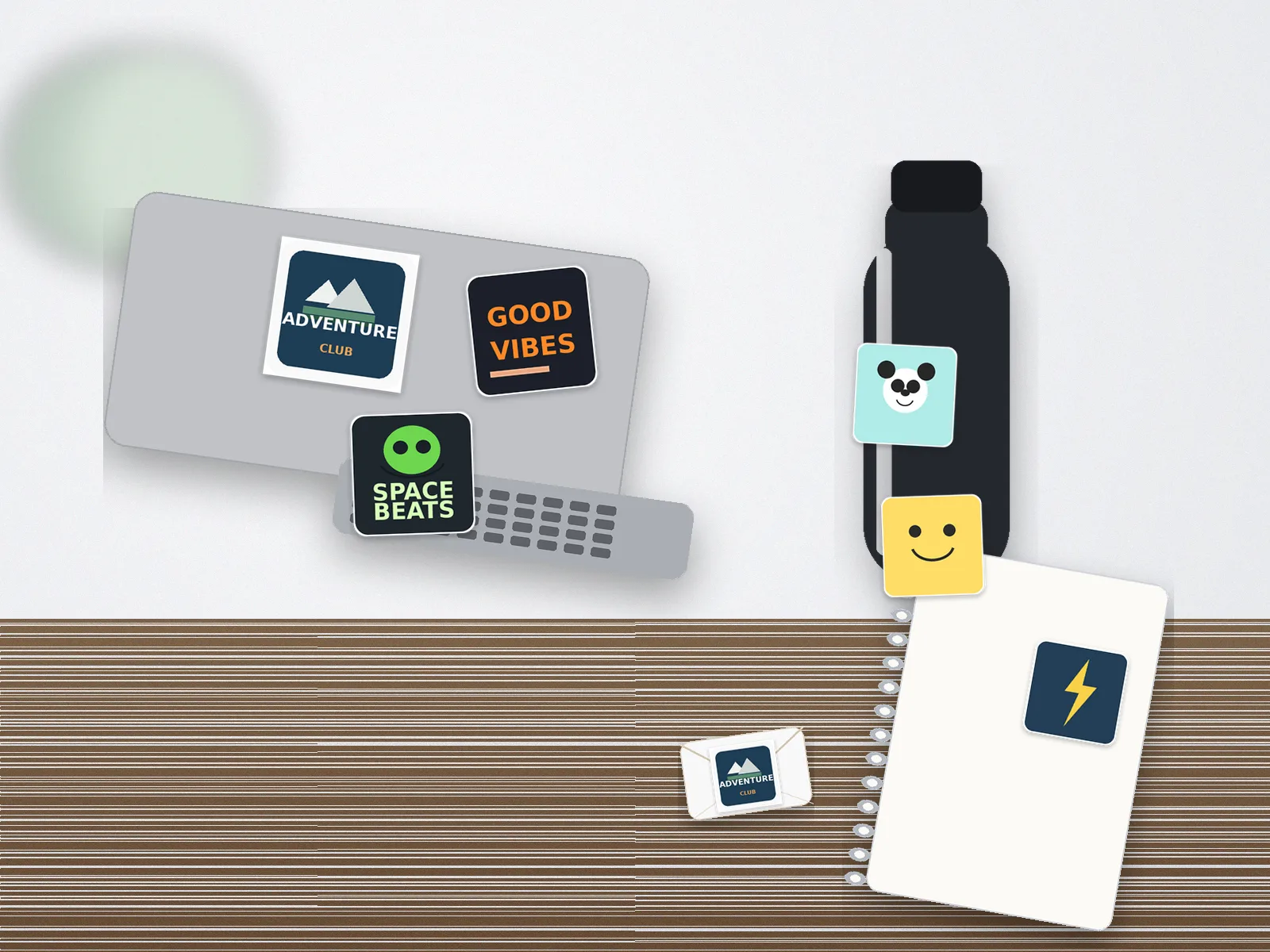 Custom Square Stickers - Waterproof Vinyl Stickers use case 4