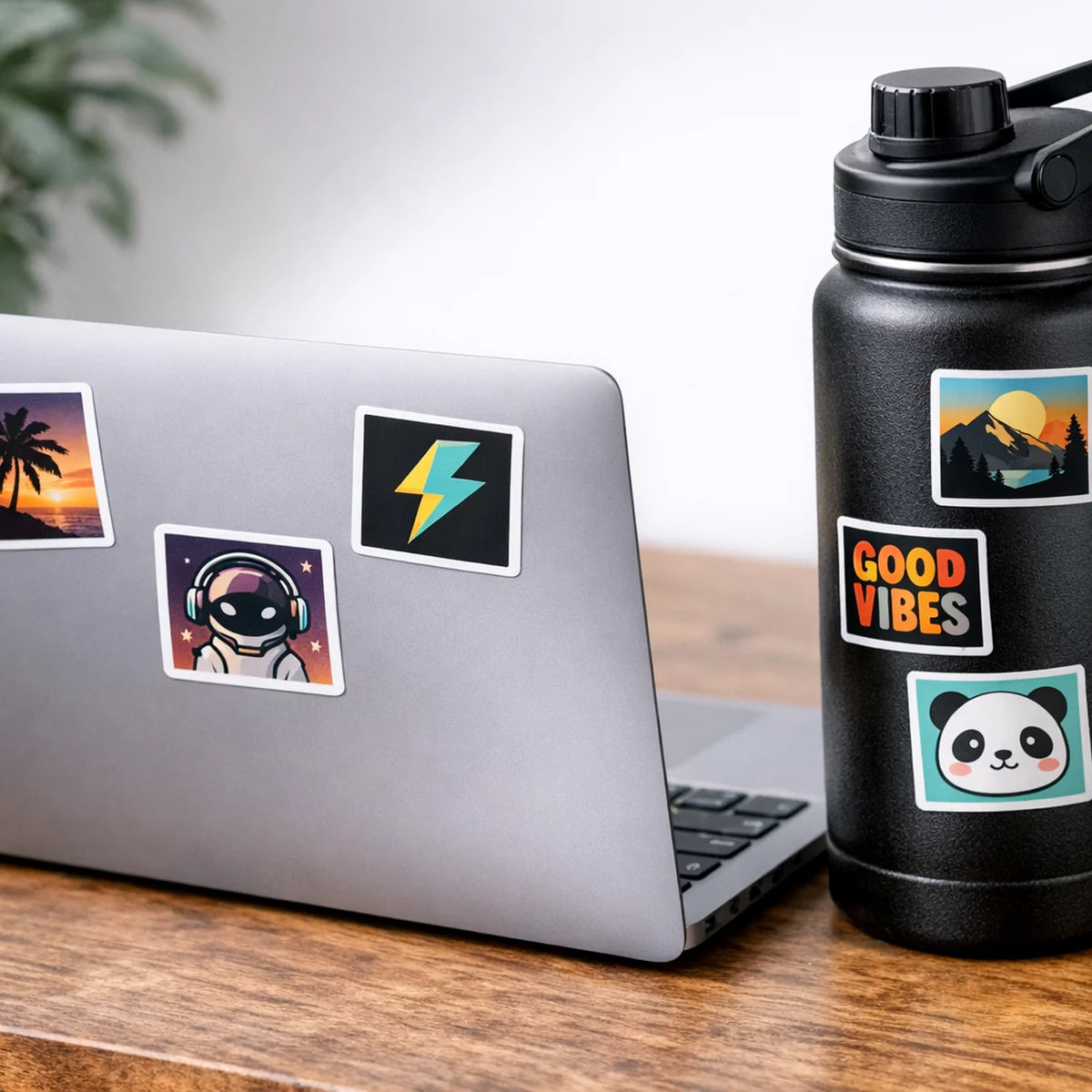 Custom Square Stickers - Waterproof Vinyl Stickers example 1