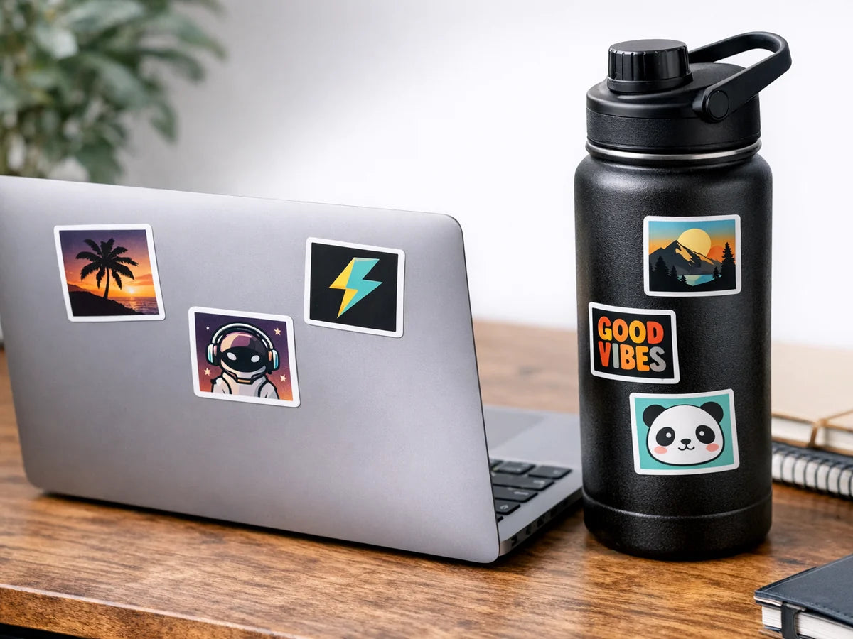 Custom Square Stickers - Waterproof Vinyl Stickers example 6