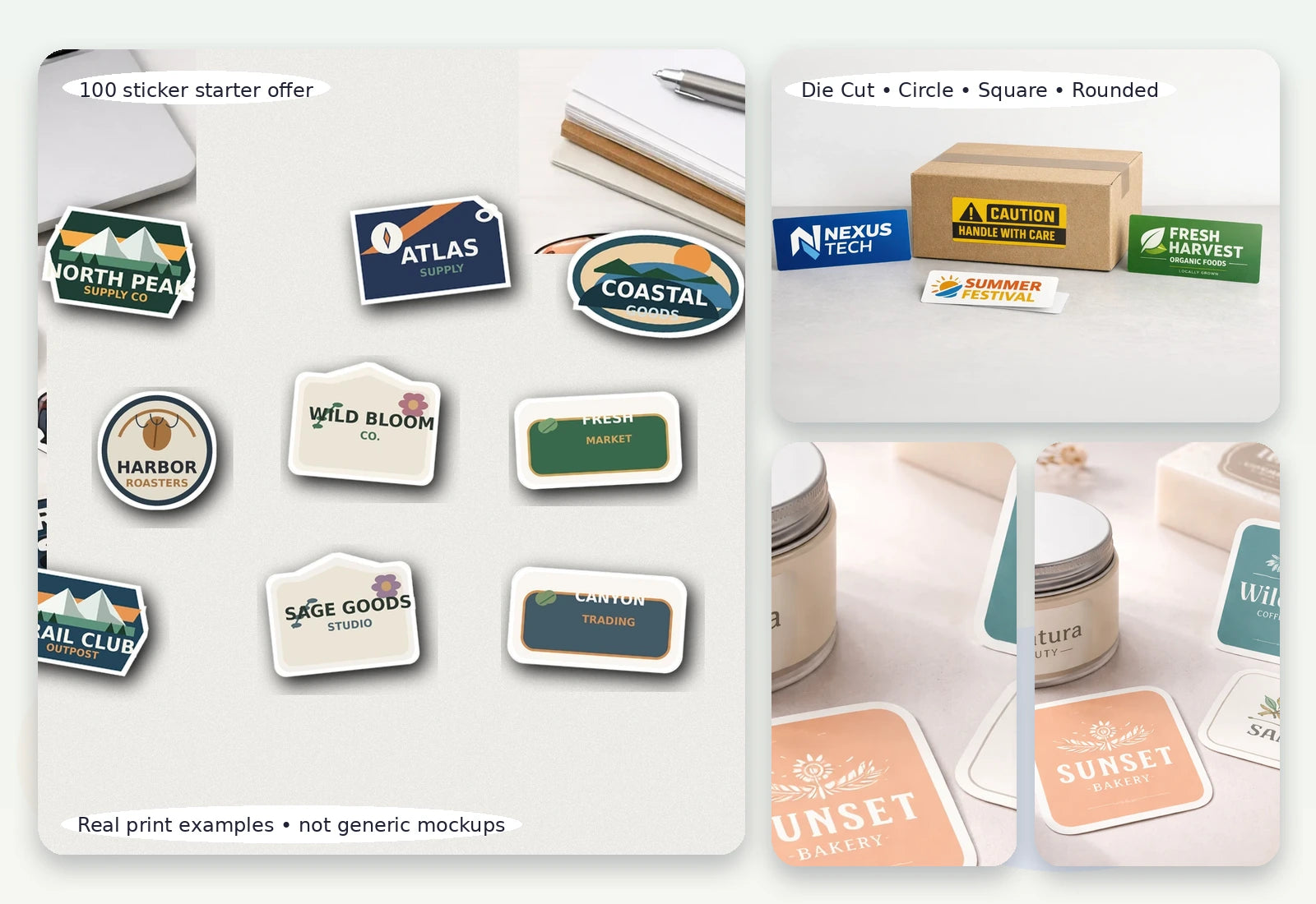 Starter sticker offers collage