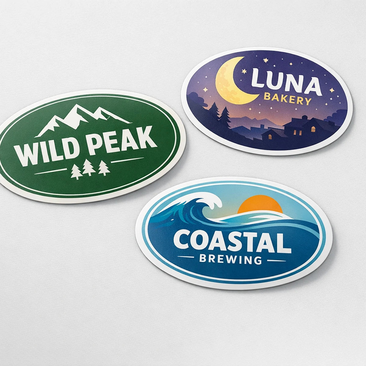 Custom Oval Stickers - Waterproof Vinyl Oval Labels example 1