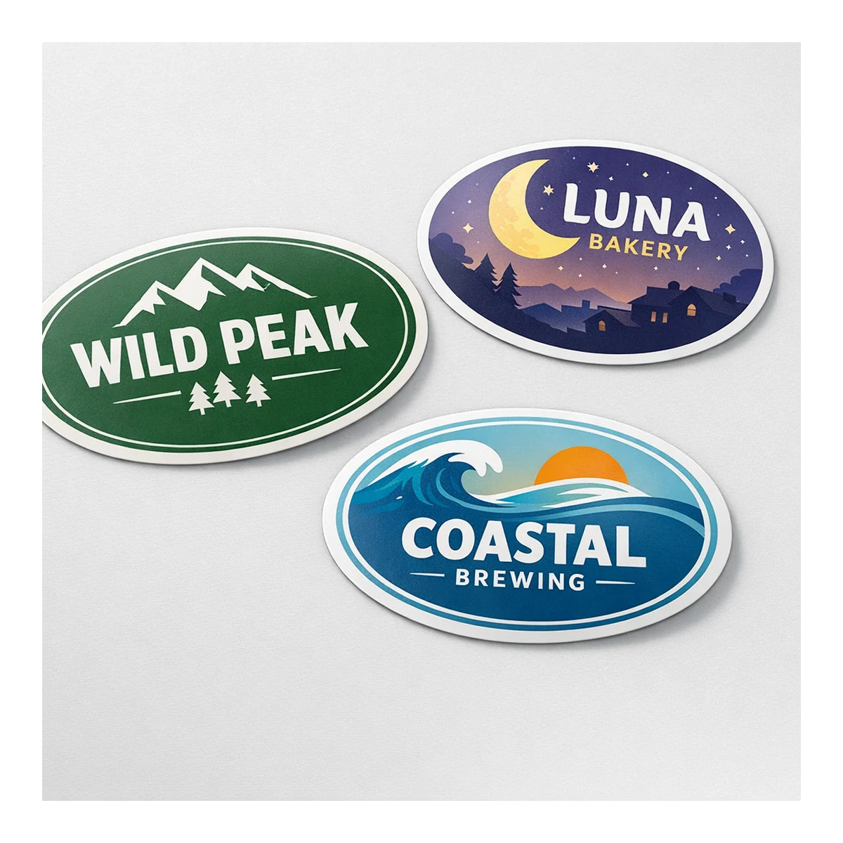 Custom Oval Stickers - Waterproof Vinyl Oval Labels example 8