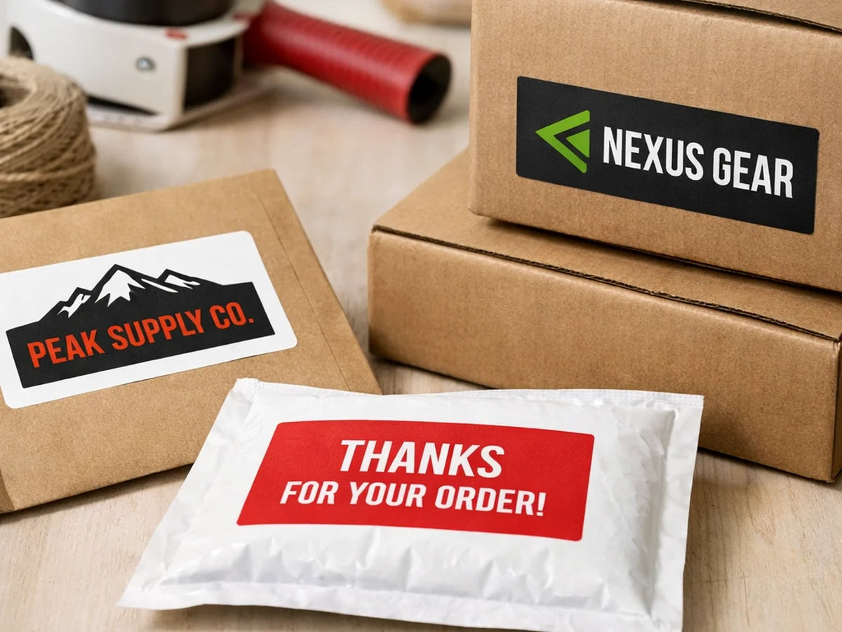 Custom Rectangle Stickers - Waterproof Vinyl Labels example 5