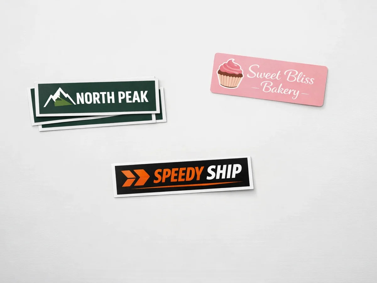 Custom Rectangle Stickers - Waterproof Vinyl Labels example 6