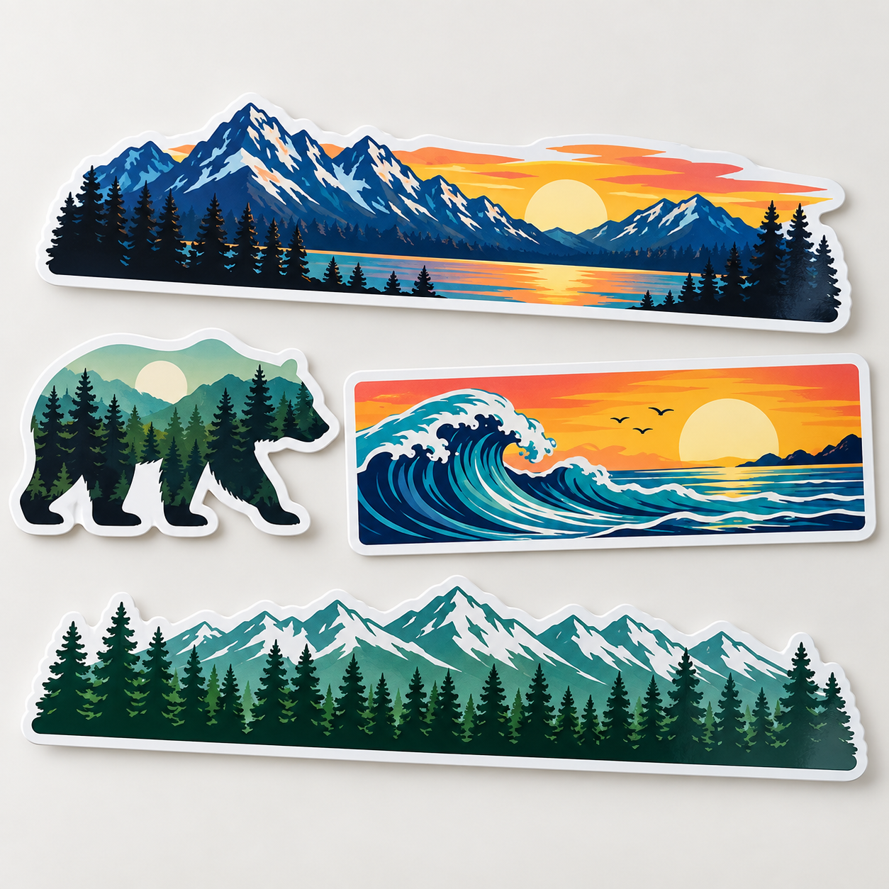 Large custom bumper sticker samples