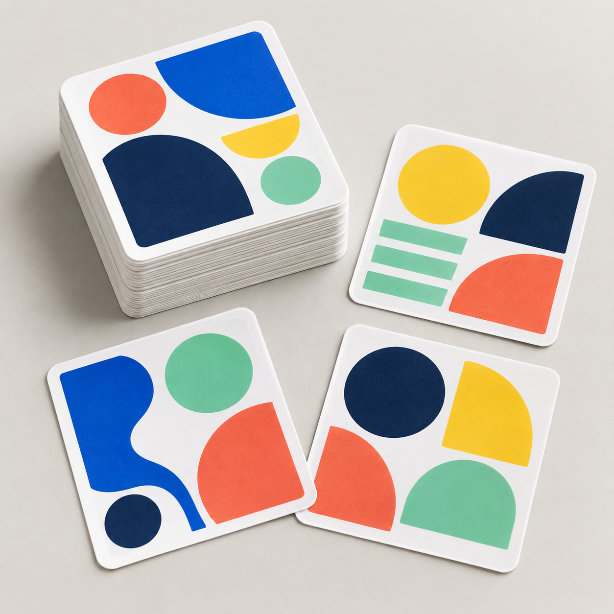 Custom square vinyl sticker samples